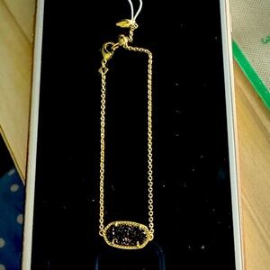 Kendra Scott gold-tone and Black stone bracelet.